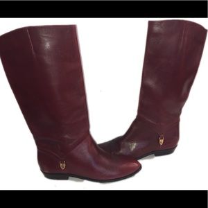 Etienne Aigner Maroon Burgundy Oxblood Boots